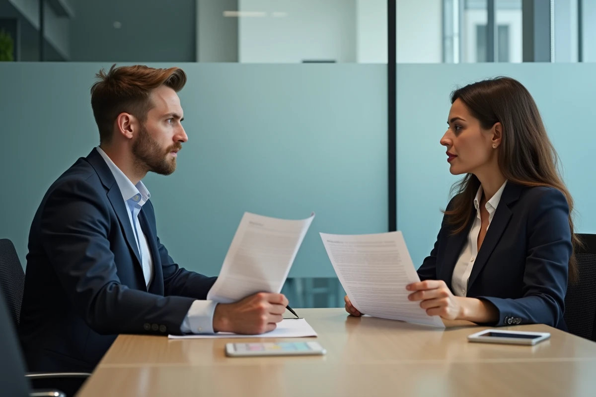 Homme et femme en discussion tendue lors d